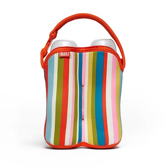 BUILT Bottle Buddy két palack táska tartóval Baby Pink Stripe (BBY-BBD2-BPS)