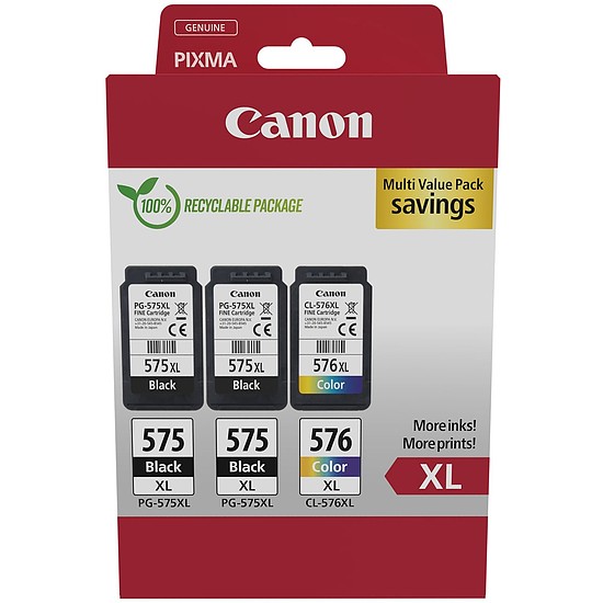 Canon 2xPG-575XL CL-576XL Multipack Black + Color tintapatron eredeti 5437C004 + 50ív fotópap