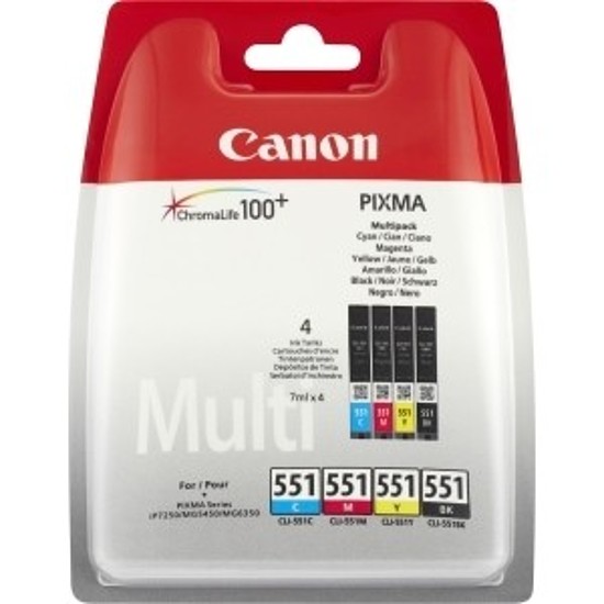 Canon CLI-551 Multipack Black Cyan Magenta Yellow tintapatron eredeti 6509B009