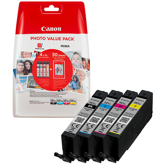 Canon CLI-581XL Multipack Black Cyan Magenta Yellow tintapatron eredeti 2052C004