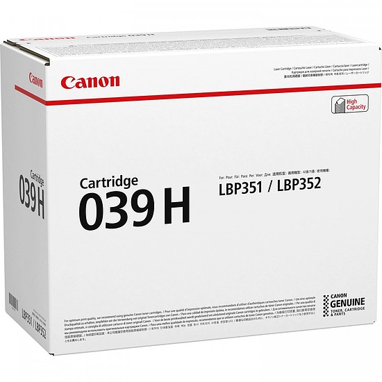 Canon CRG-039H Black lézertoner eredeti 25K 0288C001