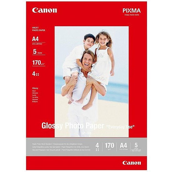 Canon GP 501 A4 fényes inkjet fotópapír 170gr. 5 ív 0775B076