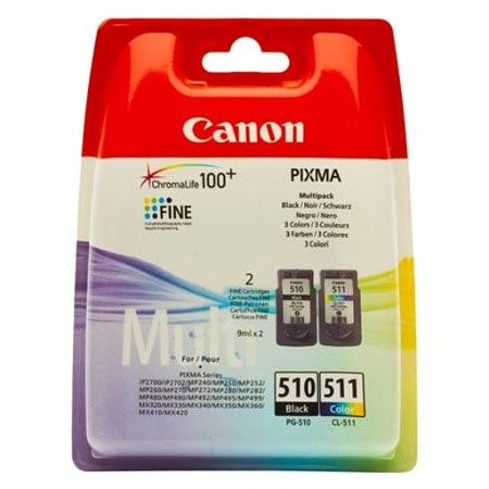 Canon PG-510 CL-511C Multipack Black + Color tintapatron eredeti 2970B010 2970B017