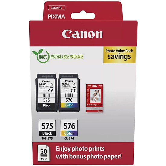 Canon PG-575 CL-576 Multipack Black + Color tintapatron eredeti 5438C004