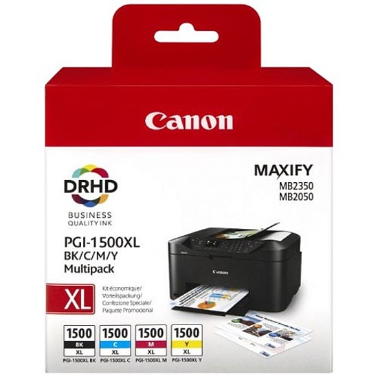 Canon PGI-1500XL Multipack Black Cyan Magenta Yellow tintapatron eredeti 9182B004