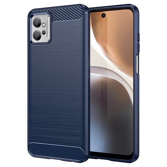 Carbon tok Motorola Moto G32 rugalmas szilikon karbon borításhoz kék