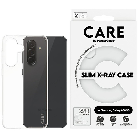 CARE by PanzerGlass divatos röntgentok Samsung Galaxy A36 5G-hez - átlátszó