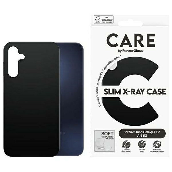 CARE by PanzerGlass divatos tok Samsung Galaxy A16 / A16 5G-hez - fekete