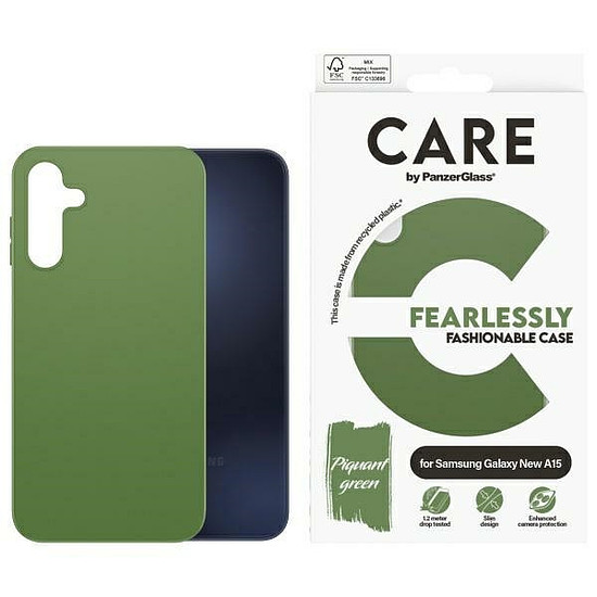 CARE by PanzerGlass divatos tok Samsung Galaxy A16 / A16 5G-hez - zöld