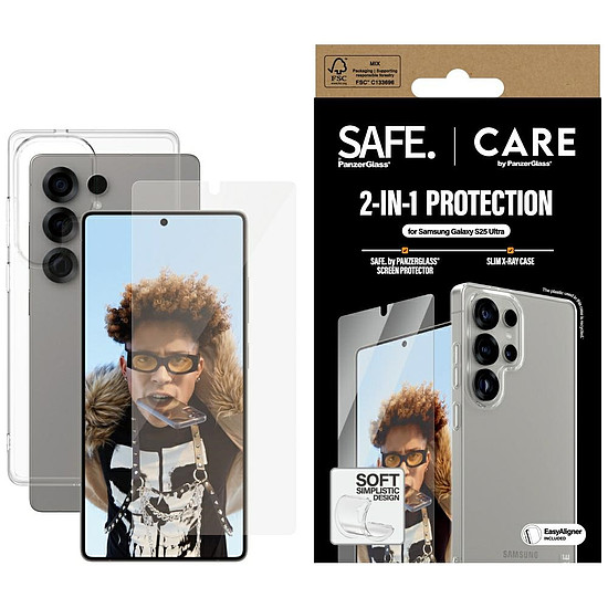 CARE by PanzerGlass Fashion 2in1 tok + üvegvédő szett Samsung Galaxy S25 Ultra készülékhez