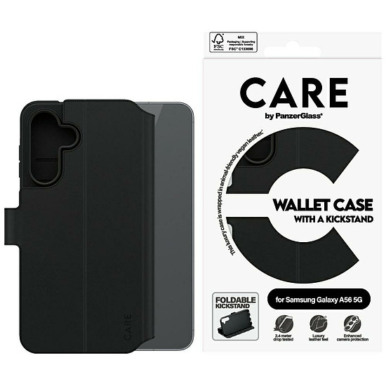 CARE by PanzerGlass Feature pénztárca tok Samsung Galaxy A56 5G-hez - fekete