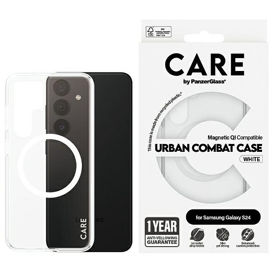 CARE by PanzerGlass Flagship QI tok Samsung Galaxy S24-hez - átlátszó