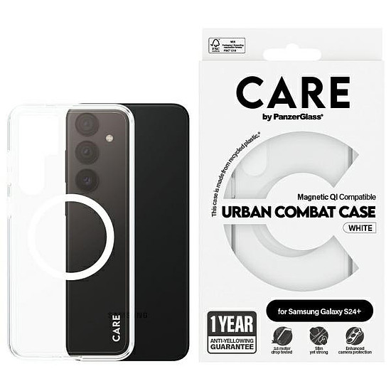 CARE by PanzerGlass Flagship QI tok Samsung Galaxy S24+ készülékhez - átlátszó