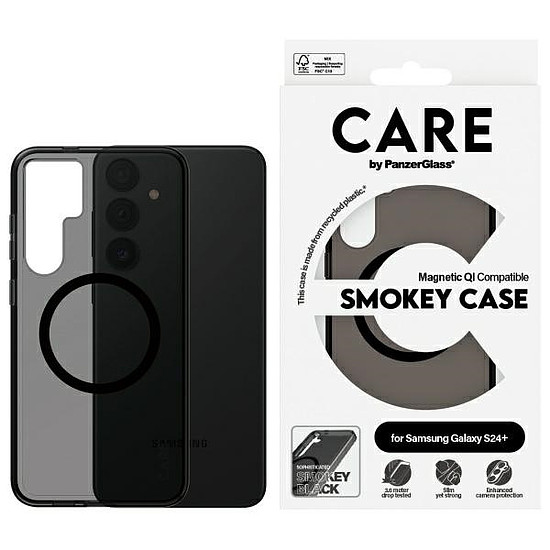 CARE by PanzerGlass Flagship QI tok Samsung Galaxy S24+ készülékhez - fekete