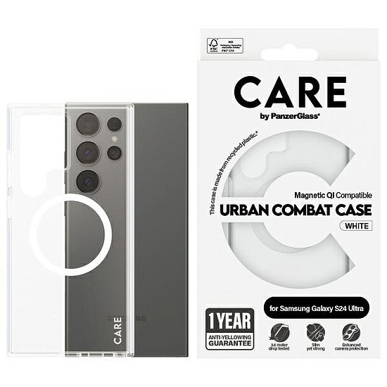 CARE by PanzerGlass Flagship QI tok Samsung Galaxy S24 Ultra készülékhez - átlátszó