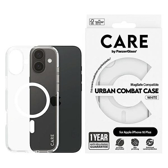 CARE by PanzerGlass Flagship tok iPhone 16 Plus 6.7" fehér/fehér MagSafe 1339