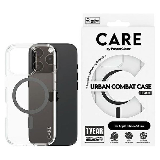 CARE by PanzerGlass Flagship tok iPhone 16 Pro 6.3" fekete/fekete MagSafe 1346 (178384)