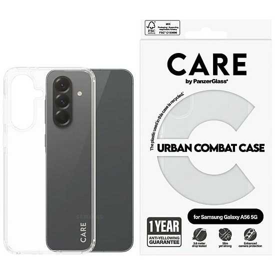CARE by PanzerGlass Flagship Urban Combat tok Samsung Galaxy A56 5G-hez - átlátszó