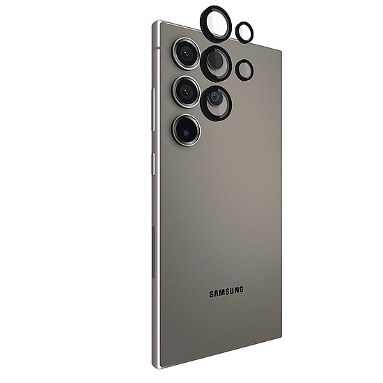 Case-Mate alumínium gyűrűs lencsevédő - védőüveg a Samsung Galaxy S24 Ultra fényképezőgép objektívjéhez fekete (CM053406)