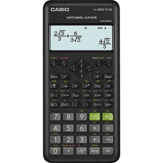 Casio FX-82ES Plus 2 számológép tudományos 15 és 10 + 2 számjegy 252 funkciós
