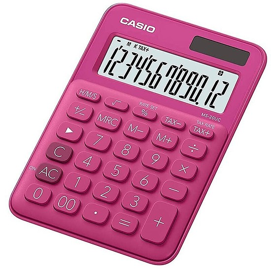 Casio MS-20 UC trendy colours számológép asztali 12 számjegy piros