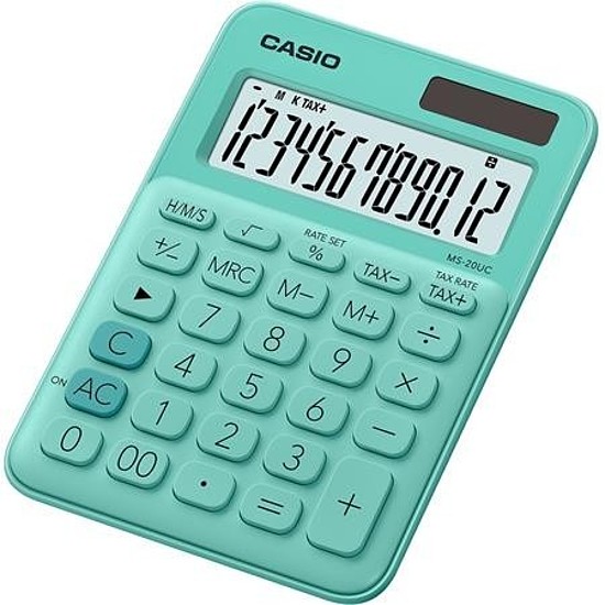 Casio MS-20 UC trendy colours számológép asztali 12 számjegy türkiz zöld