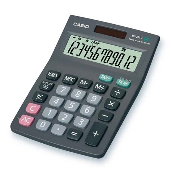 Casio MS-20S számológép asztali 12 számjegy fekete