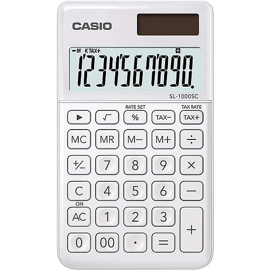 Casio SL 1000 SC WE számológép asztali 10 számjegy fehér