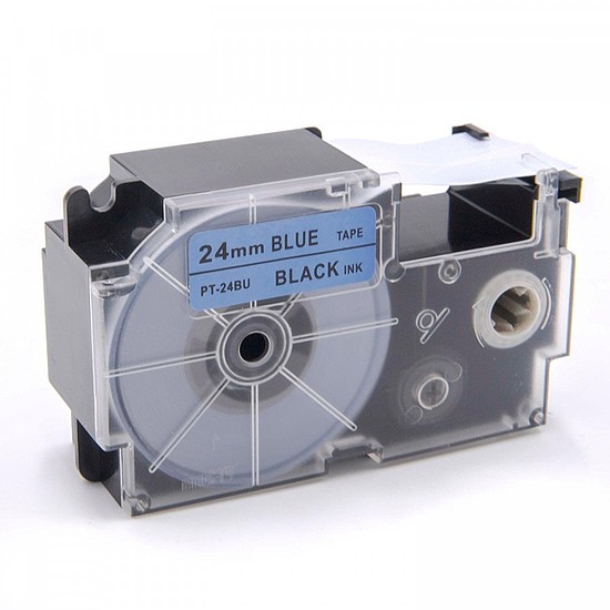 Casio XR-24 BU1 feliratozószalag 24mm x 8m kék - fekete