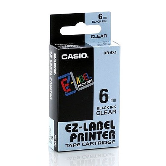 Casio XR-6 YW1 feliratozószalag 6mm x 8m sárga - fekete