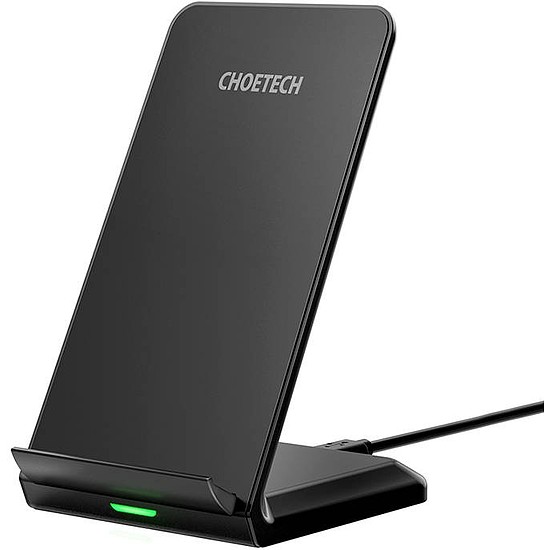 Choetech 10 W-os induktív vezeték nélküli töltő állvánnyal fekete (T524-F-101ACBK)