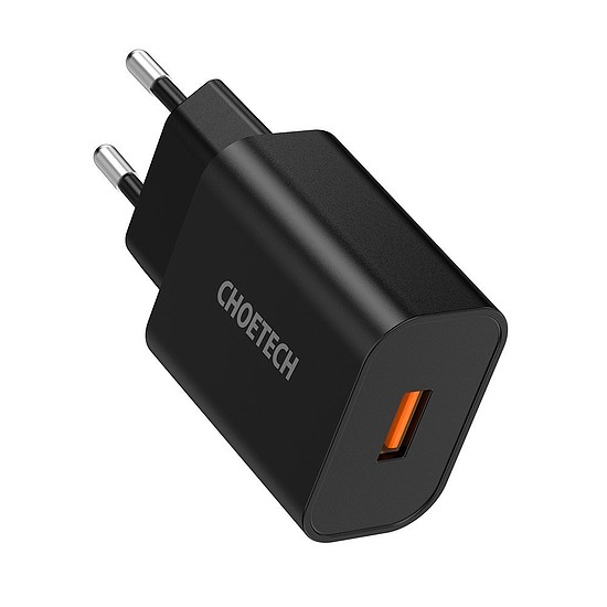 Choetech USB úti fali töltő 18W Power Delivery fekete (Q5003-EU)