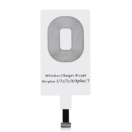 Choietech adapter vezeték nélküli töltéshez Qi Lightning indukciós betét fehér (WP-IP)