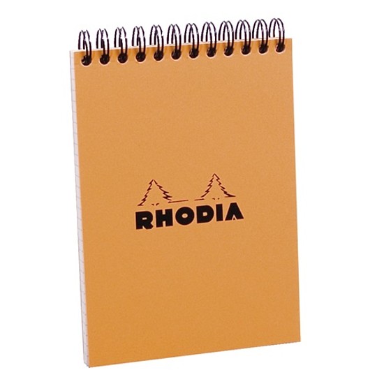 Clairefontaine Rhodia Orange jegyzettömb A6 80 lap spirálos kockás