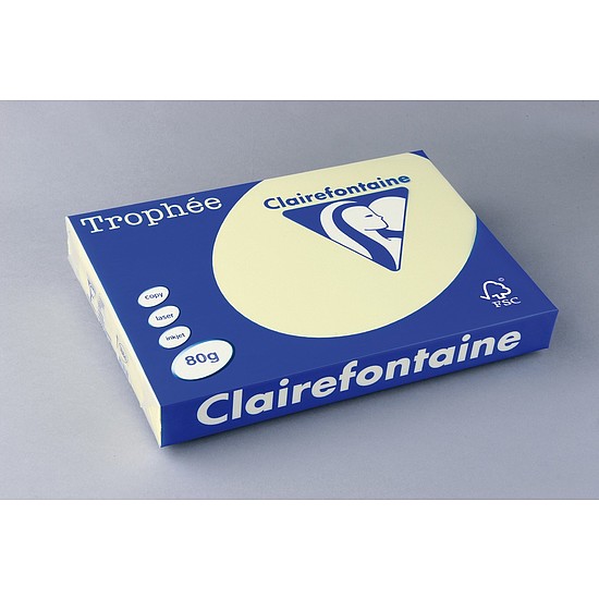 Clairefontaine Trophée A3 80gr. pasztell kanárisárga 1884 színes fénymásolópapír 500 ív / csomag