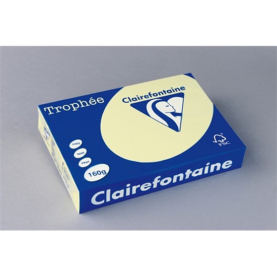 Clairefontaine Trophée A4 160gr. pasztell kanárisárga 2636 színes fénymásolópapír 250 ív / csomag