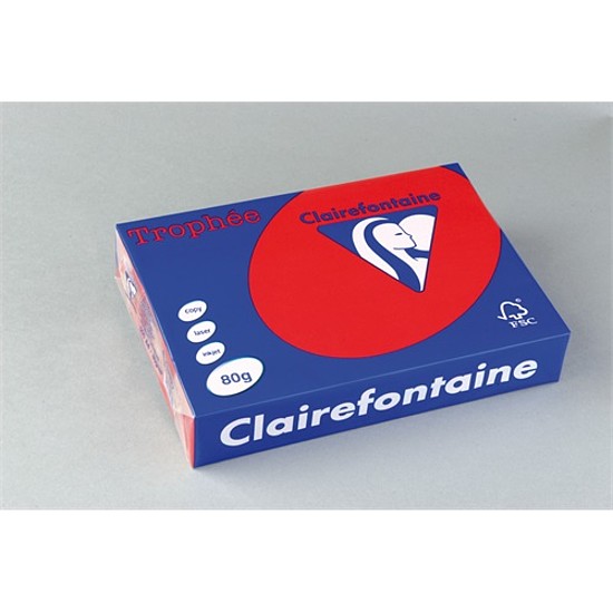 Clairefontaine Trophée A4 80gr. intenzív vörös 1782 színes fénymásolópapír 500 ív / csomag