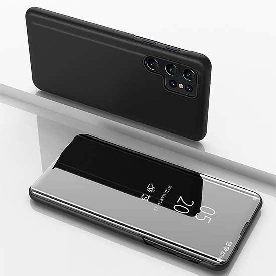 Clear View tok Samsung Galaxy A56 készülékhez kihajtható borítóval - fekete