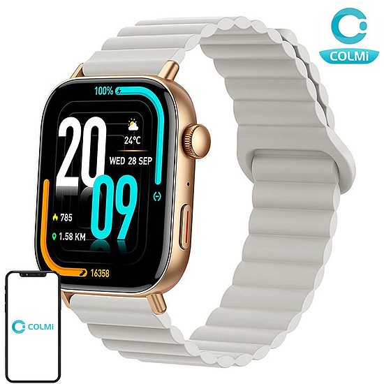 Colmi C8 Max okosóra mágneses szíjjal arany (C8 Max Gold Mag)