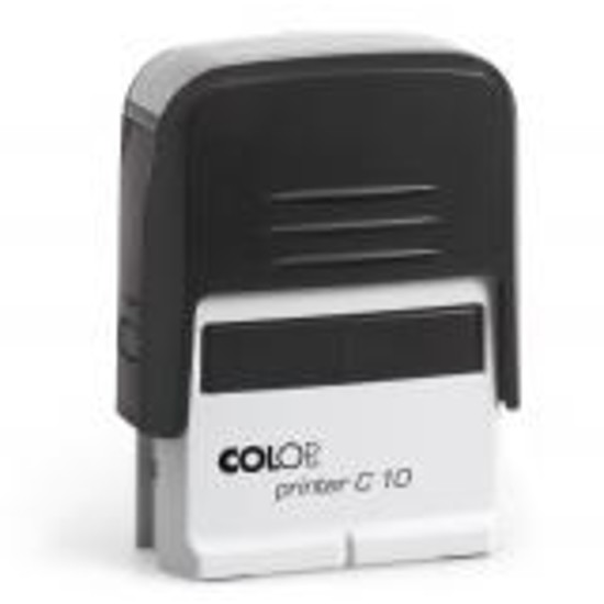 Colop Printer C 10 szövegbélyegző önfestékező fekete ház fekete párnával 10x27 mm