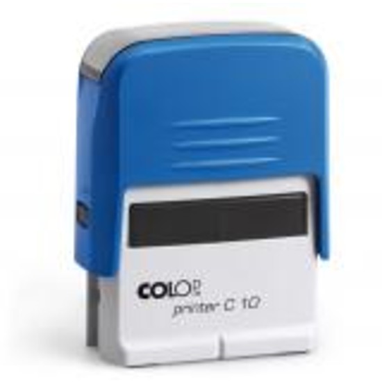 Colop Printer C 10 szövegbélyegző önfestékező kék ház kék párnával 10x27 mm