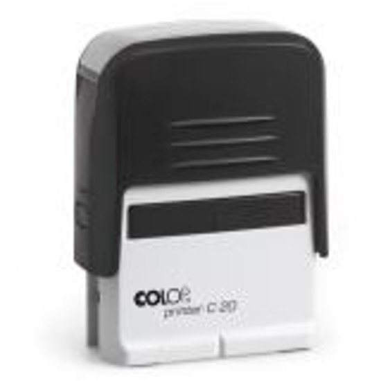 Colop Printer C 20 szövegbélyegző önfestékező fekete ház fekete párnával 14x38 mm
