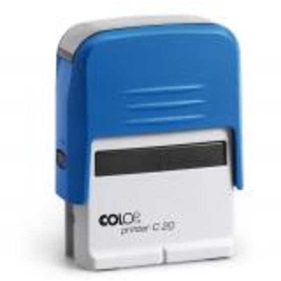 Colop Printer C 20 szövegbélyegző önfestékező kék ház fekete párnával 14x38 mm