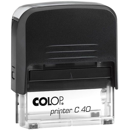 Colop Printer C 40 szövegbélyegző önfestékező átlátszó ház lila párnával 23x59 mm
