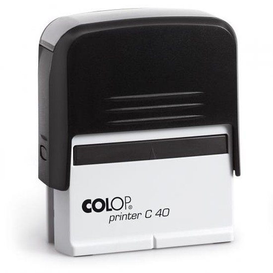 Colop Printer C 40 szövegbélyegző önfestékező fekete ház fekete párnával 23x59 mm
