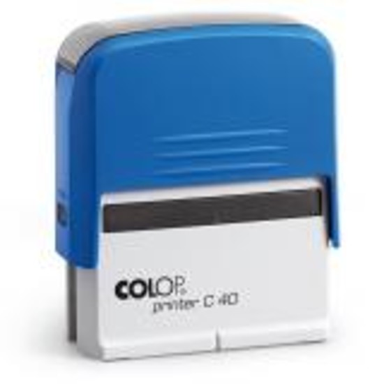 Colop Printer C 40 szövegbélyegző önfestékező kék ház fekete párnával 23x59 mm