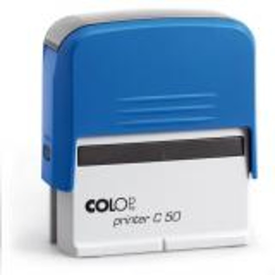 Colop Printer C 50 szövegbélyegző önfestékező kék ház fekete párnával 30x69 mm