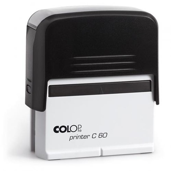 Colop Printer C 60 szövegbélyegző önfestékező fekete ház kék párnával 37x76 mm