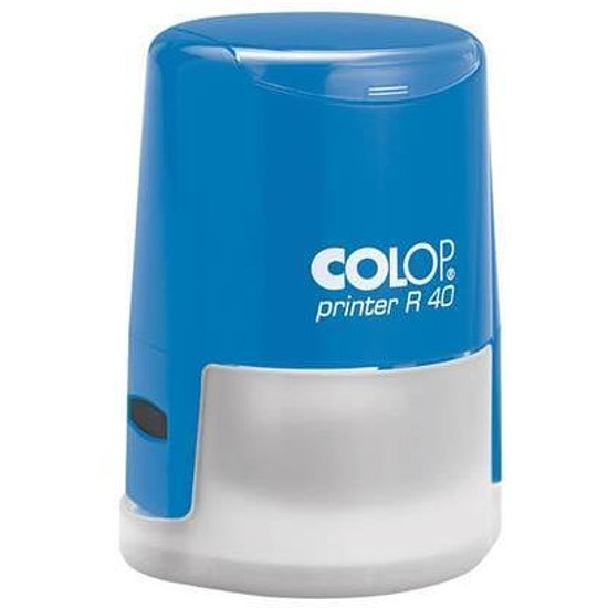 Colop Printer R 40 kék ház kék párnával szövegbélyegző kör önfestékező átmérő 40 mm
