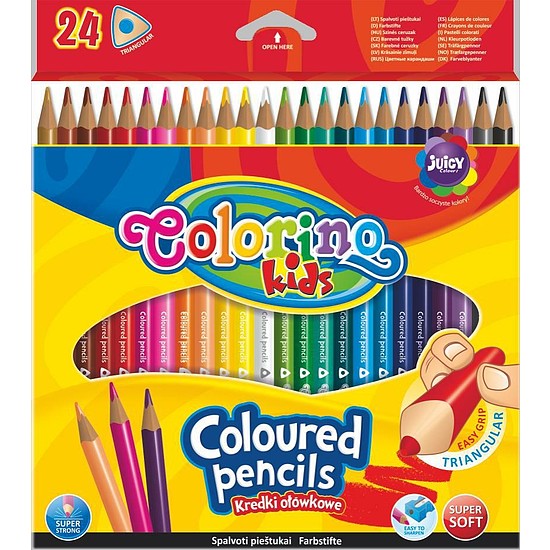 Colorino Háromszögletű színes ceruza készlet, 24 szín